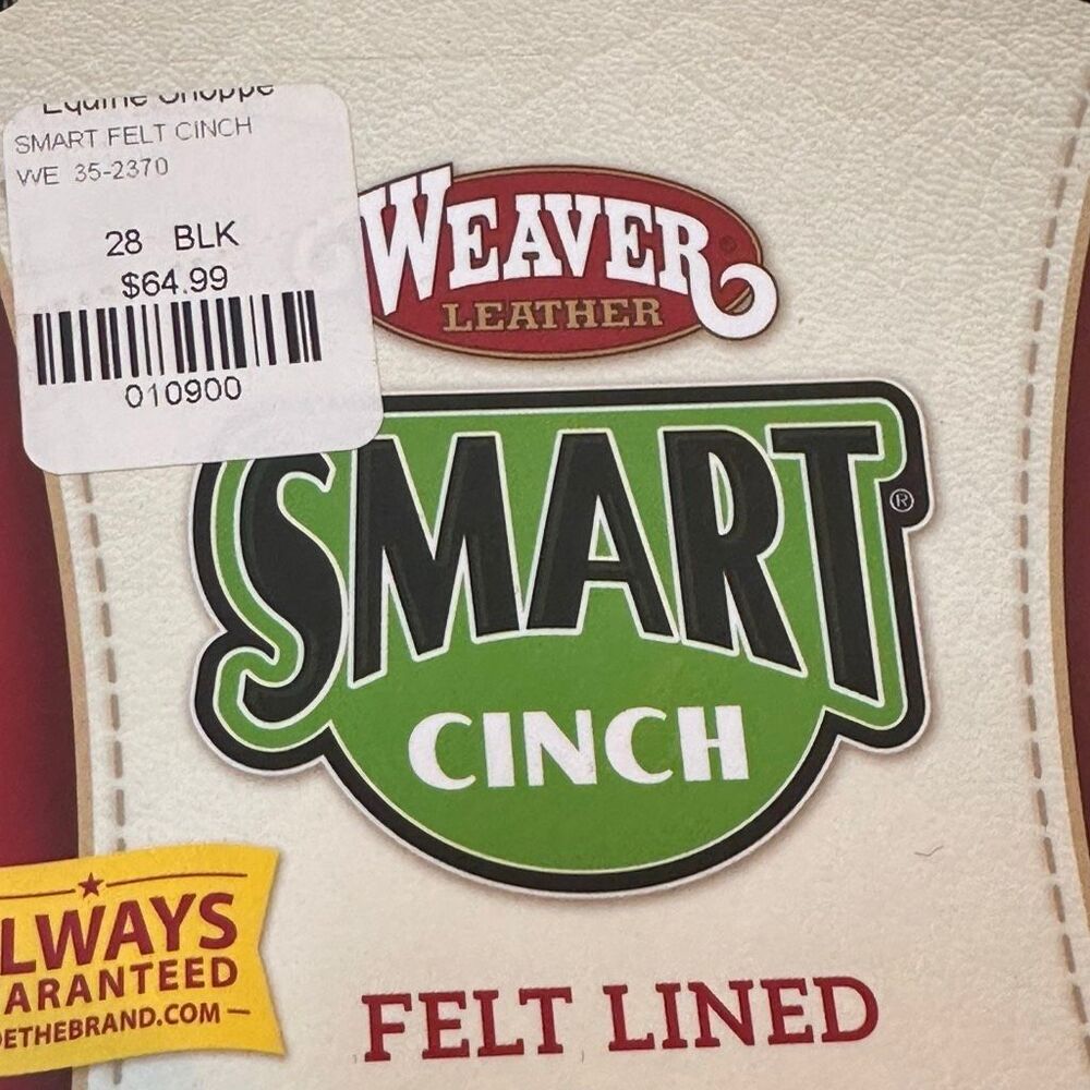 28” Weaver Leather Smart Cinch Felt Lined Straight Cinch – New w/ Tags - Picture 5 of 9